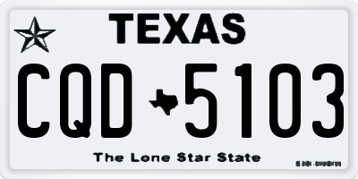 TX license plate CQD5103
