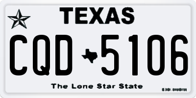 TX license plate CQD5106