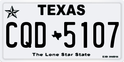 TX license plate CQD5107