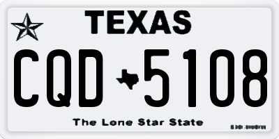 TX license plate CQD5108