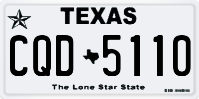 TX license plate CQD5110