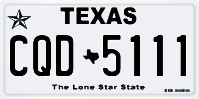 TX license plate CQD5111