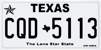 TX license plate CQD5113