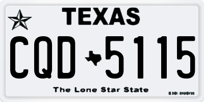 TX license plate CQD5115