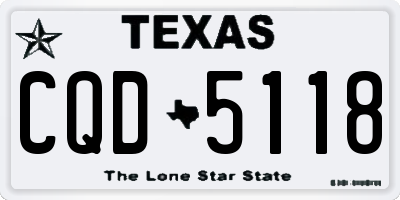TX license plate CQD5118