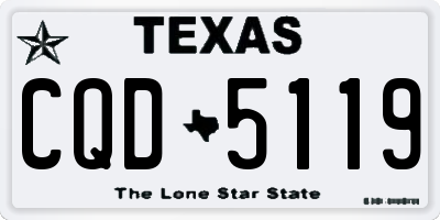 TX license plate CQD5119