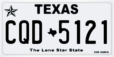 TX license plate CQD5121