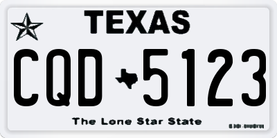 TX license plate CQD5123