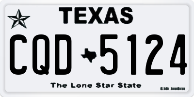 TX license plate CQD5124