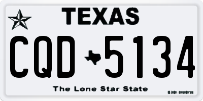TX license plate CQD5134