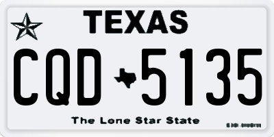 TX license plate CQD5135