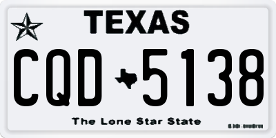 TX license plate CQD5138