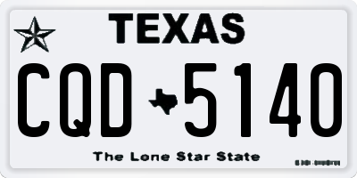 TX license plate CQD5140