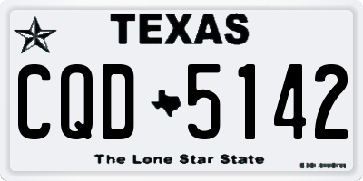 TX license plate CQD5142