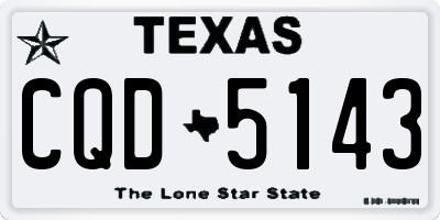 TX license plate CQD5143