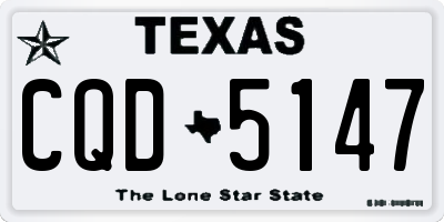 TX license plate CQD5147