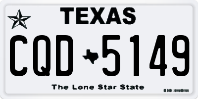 TX license plate CQD5149