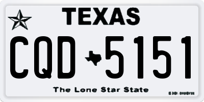 TX license plate CQD5151