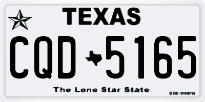 TX license plate CQD5165