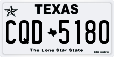 TX license plate CQD5180