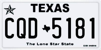 TX license plate CQD5181