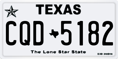 TX license plate CQD5182