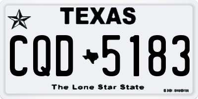 TX license plate CQD5183