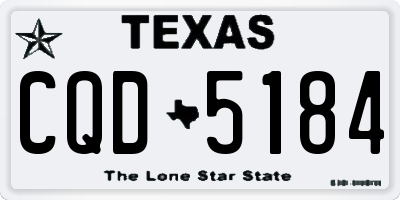 TX license plate CQD5184