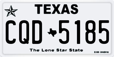 TX license plate CQD5185