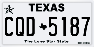 TX license plate CQD5187