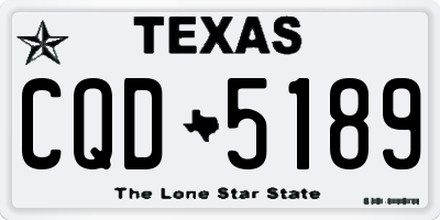 TX license plate CQD5189
