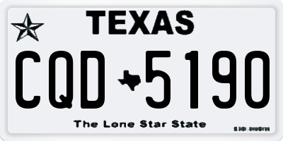 TX license plate CQD5190
