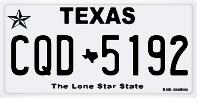 TX license plate CQD5192