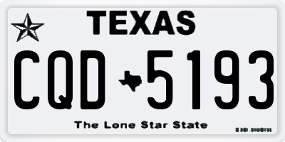 TX license plate CQD5193