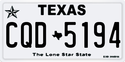 TX license plate CQD5194
