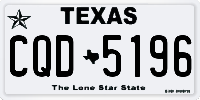 TX license plate CQD5196