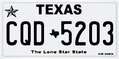 TX license plate CQD5203