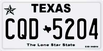 TX license plate CQD5204