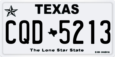 TX license plate CQD5213