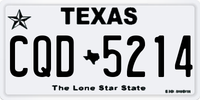 TX license plate CQD5214