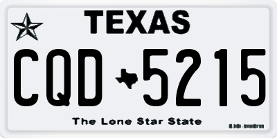 TX license plate CQD5215
