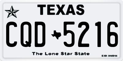 TX license plate CQD5216