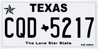 TX license plate CQD5217