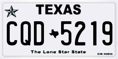 TX license plate CQD5219