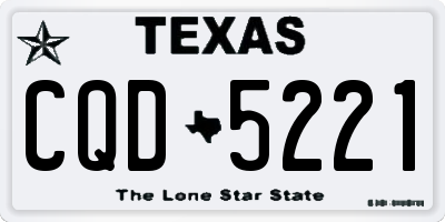 TX license plate CQD5221