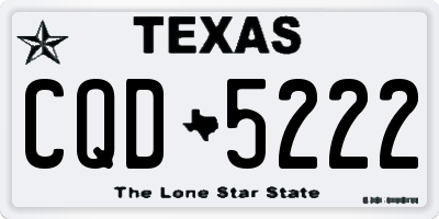 TX license plate CQD5222