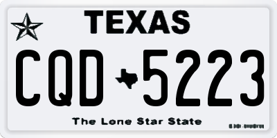 TX license plate CQD5223