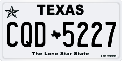 TX license plate CQD5227