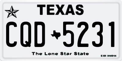 TX license plate CQD5231