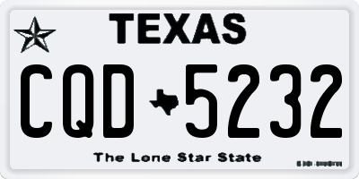 TX license plate CQD5232